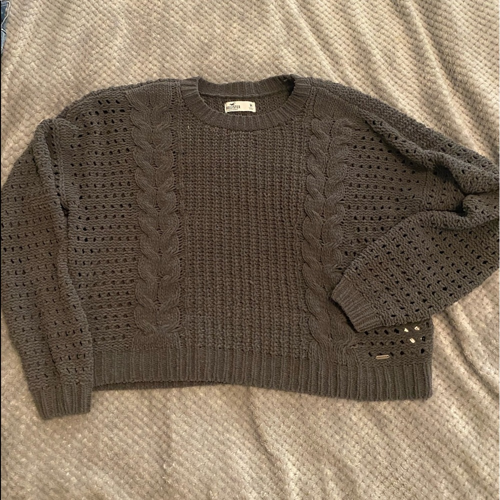 Cropped Hollister Sweater - Size Medium